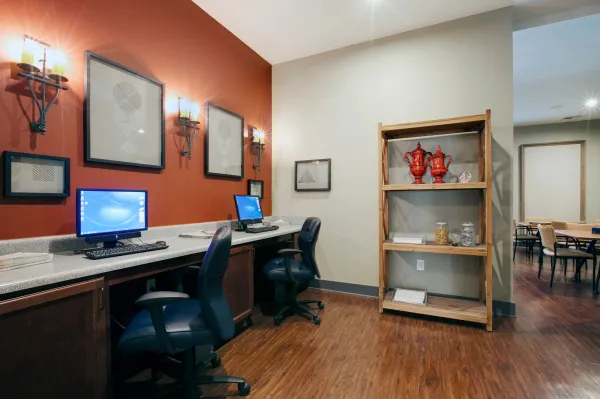 The resident business center with computer workstations