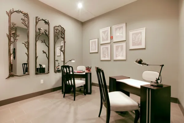 Manicure stations in the on-site nail salon